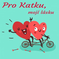 Valentýn - dvě srdce na kole