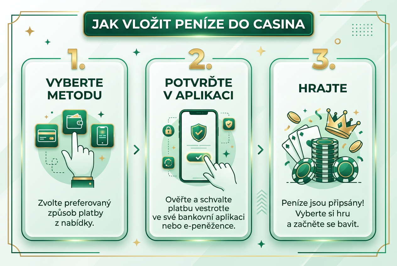Ilustrace procesu vkladu přes Revolut Pay
